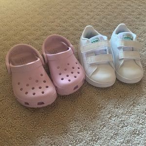 Toddler Adidas and Crocs Size 4